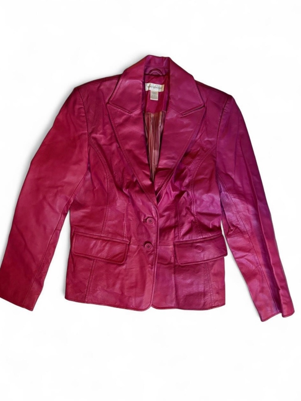 100% Genuine Leather Worthington Pink Blazer